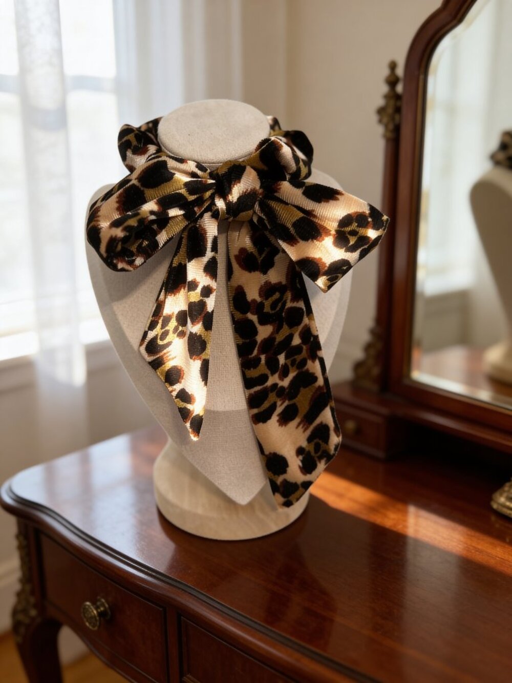 Leopard Hair Bow